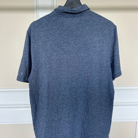 Vineyard Vines Men's Navy New England Patriots Edgartown Tri-Blend Polo Medium - Picture 2 of 3